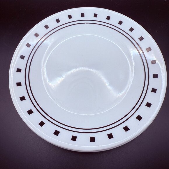 Set Of 3 Corelle “City Block” Black White Pattern 6.75" Salad Dessert Plates - Picture 3 of 4